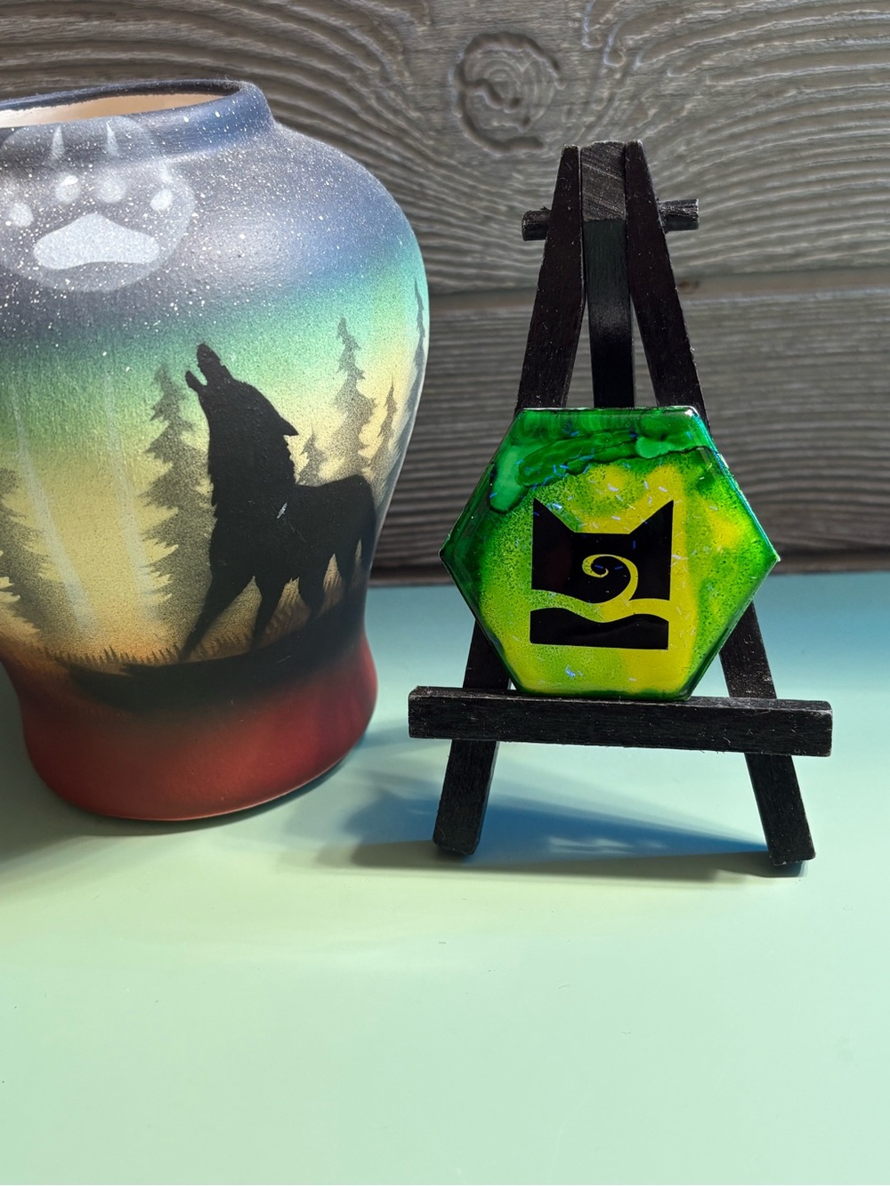 Green Windclan Warrior Cats Decorative Hexagon Tile